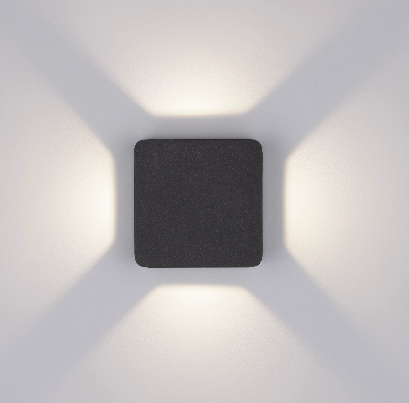 Dark Anthracite Square Light Pattern Exterior Wall Light - ID 14791
