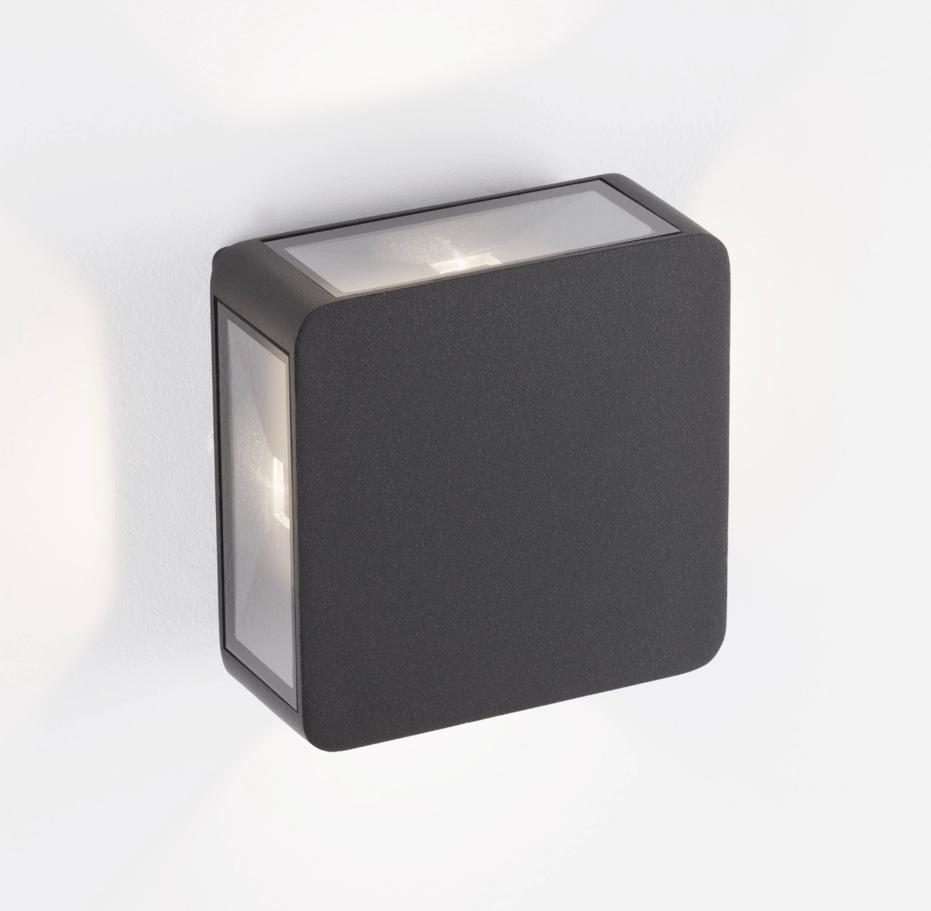 Dark Anthracite Square Light Pattern Exterior Wall Light - ID 14791