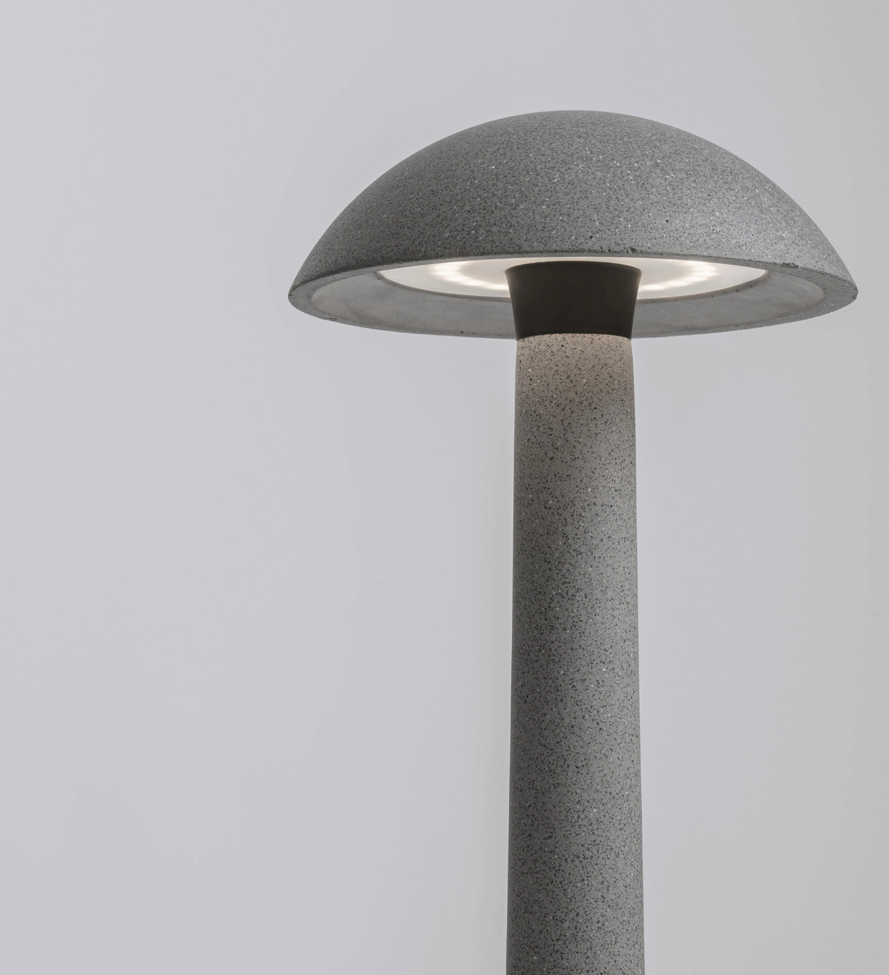 Morel 55cm Black Sandstone Cement Exterior Coastal Bollard - ID 14796