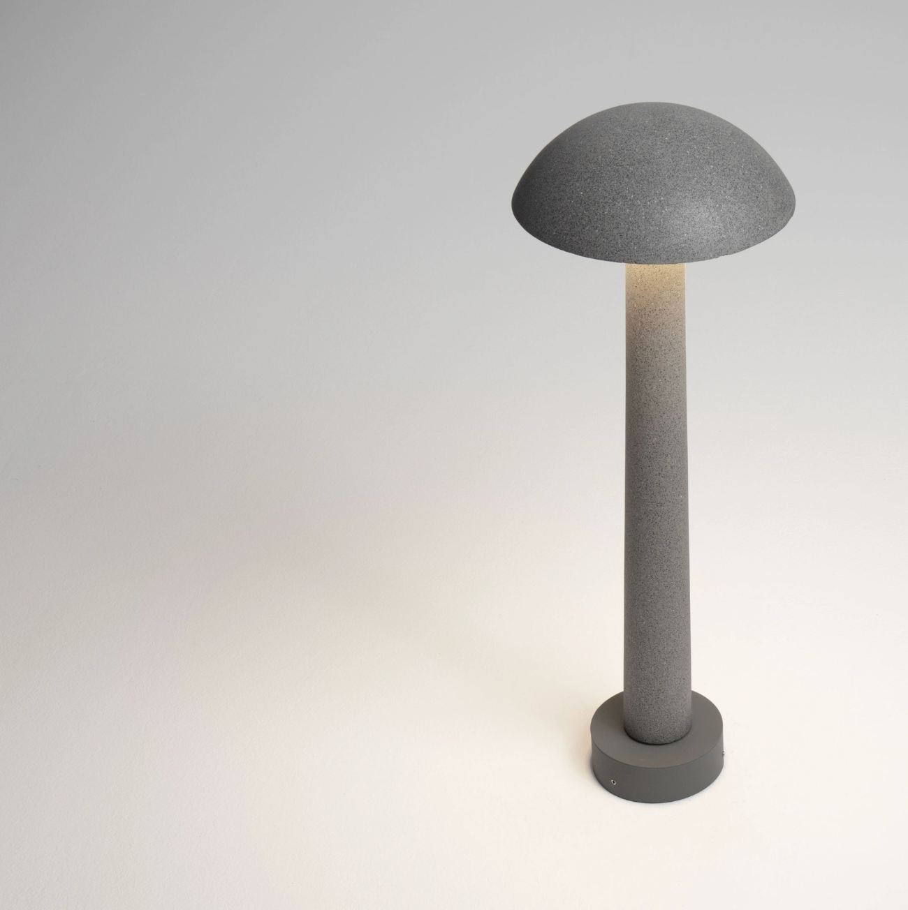 Morel 55cm Black Sandstone Cement Exterior Coastal Bollard - ID 14796