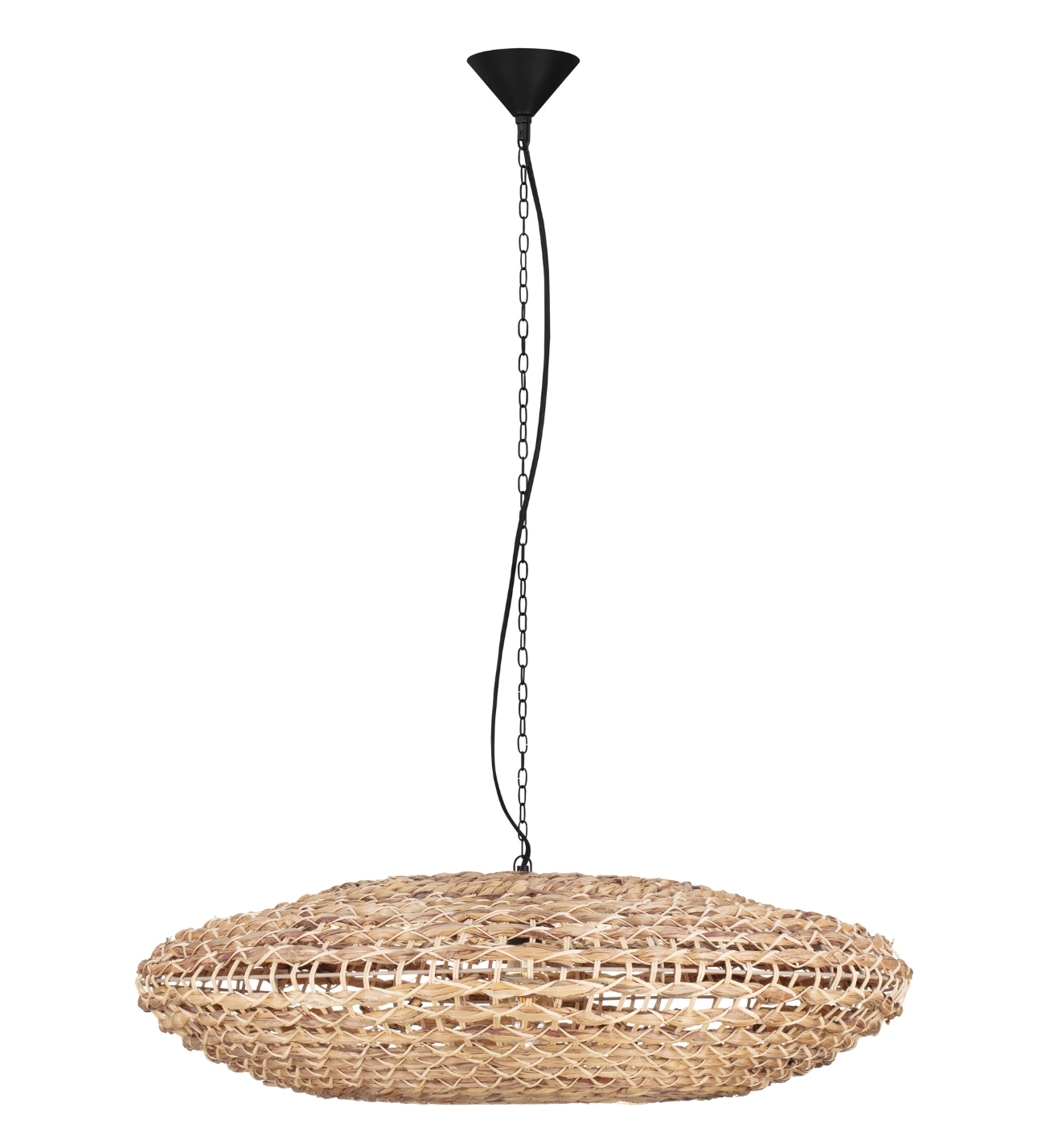 Sari Disc Natural Woven Pendant Light - ID 14814
