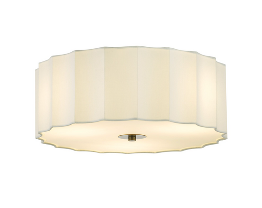Flush Ceiling Light With Scalloped Shade - ID 14829