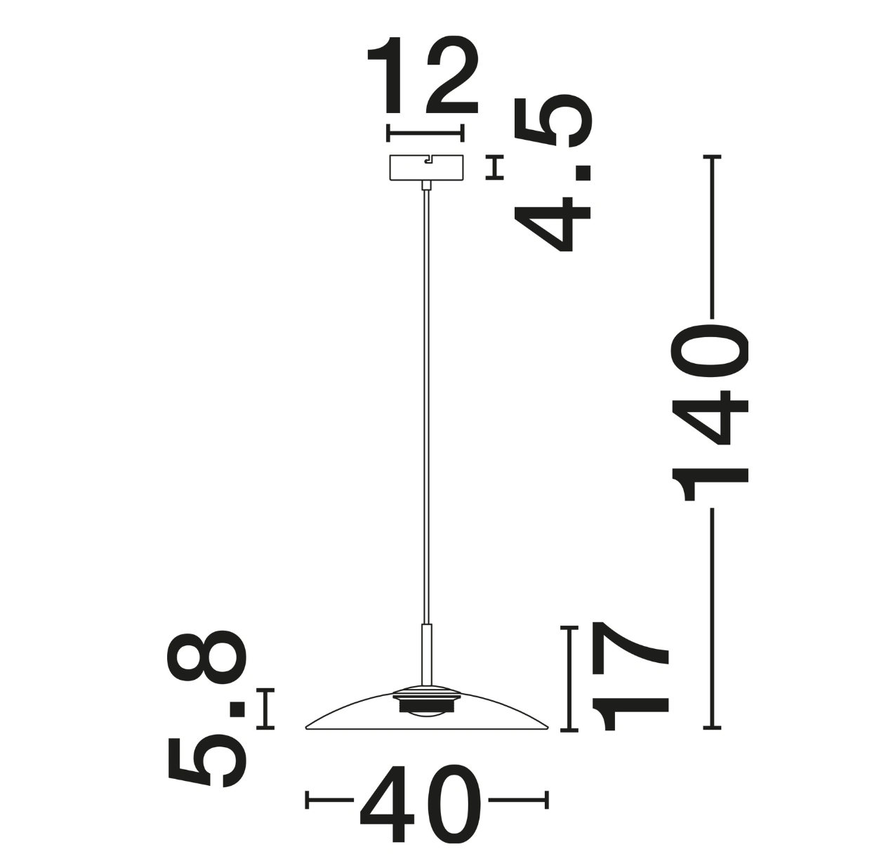 Life 40cm Smokey Glass Disc Pendant - ID 14830