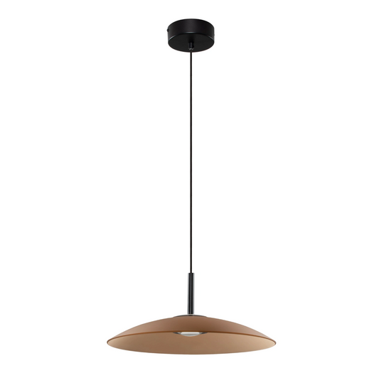 Life 40cm Mocha Brown Glass Disc Pendant - ID 14831