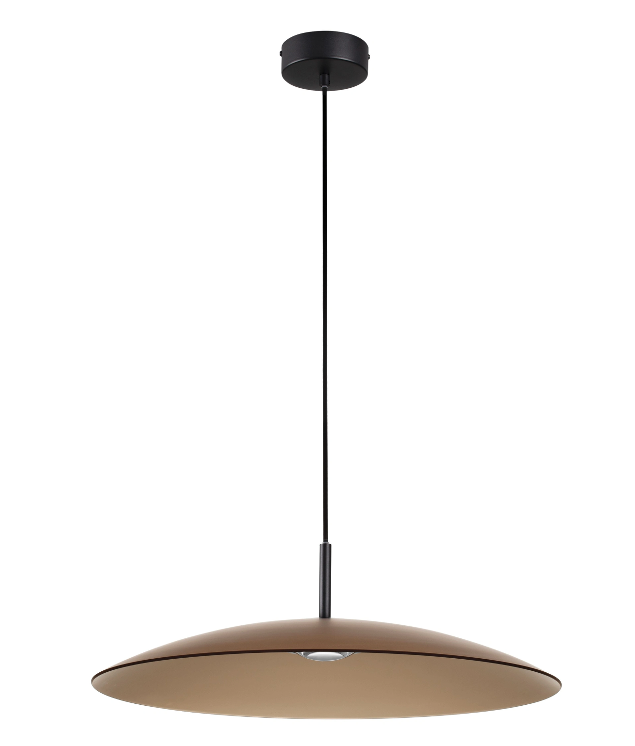 Life 60cm Mocha Brown Glass Disc Pendant - ID 14833
