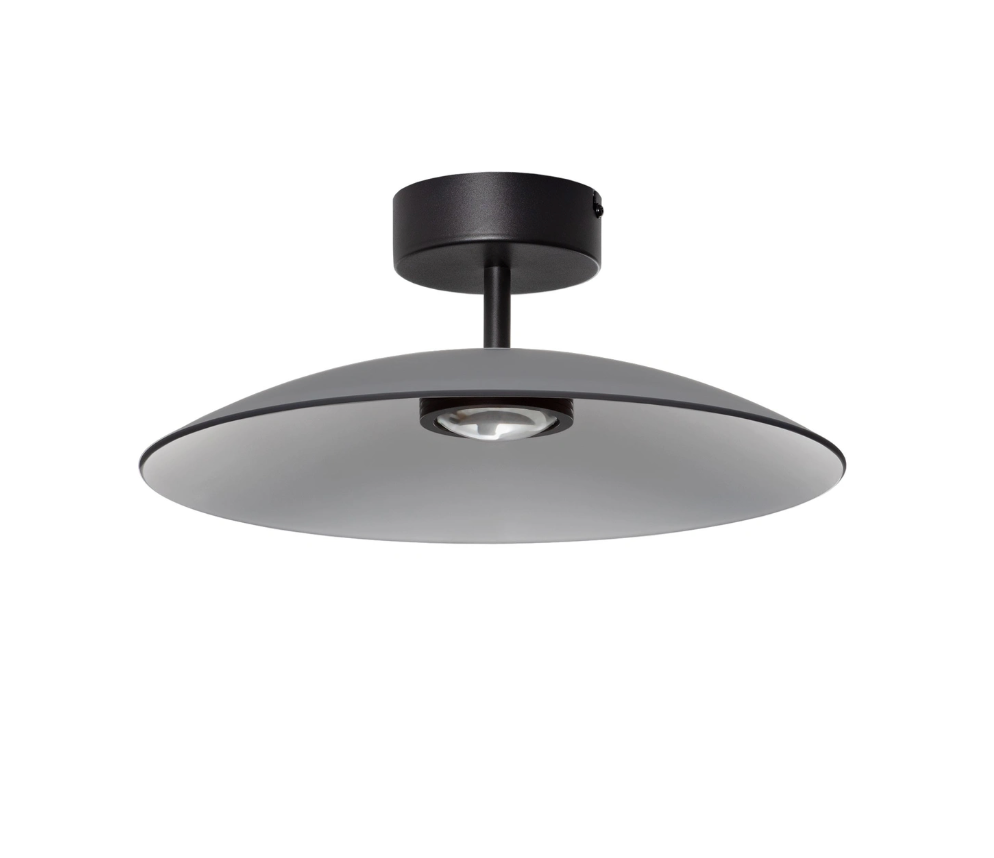 Life Flush 40cm Smoked Glass Disc Light - ID 14834