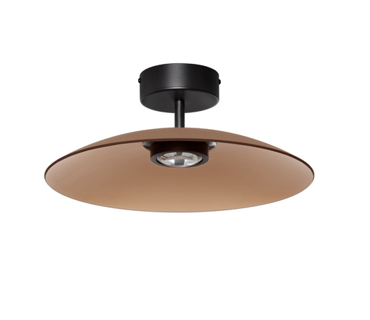 Life Flush 40cm Mocha Brown Glass Disc Light - ID 14835