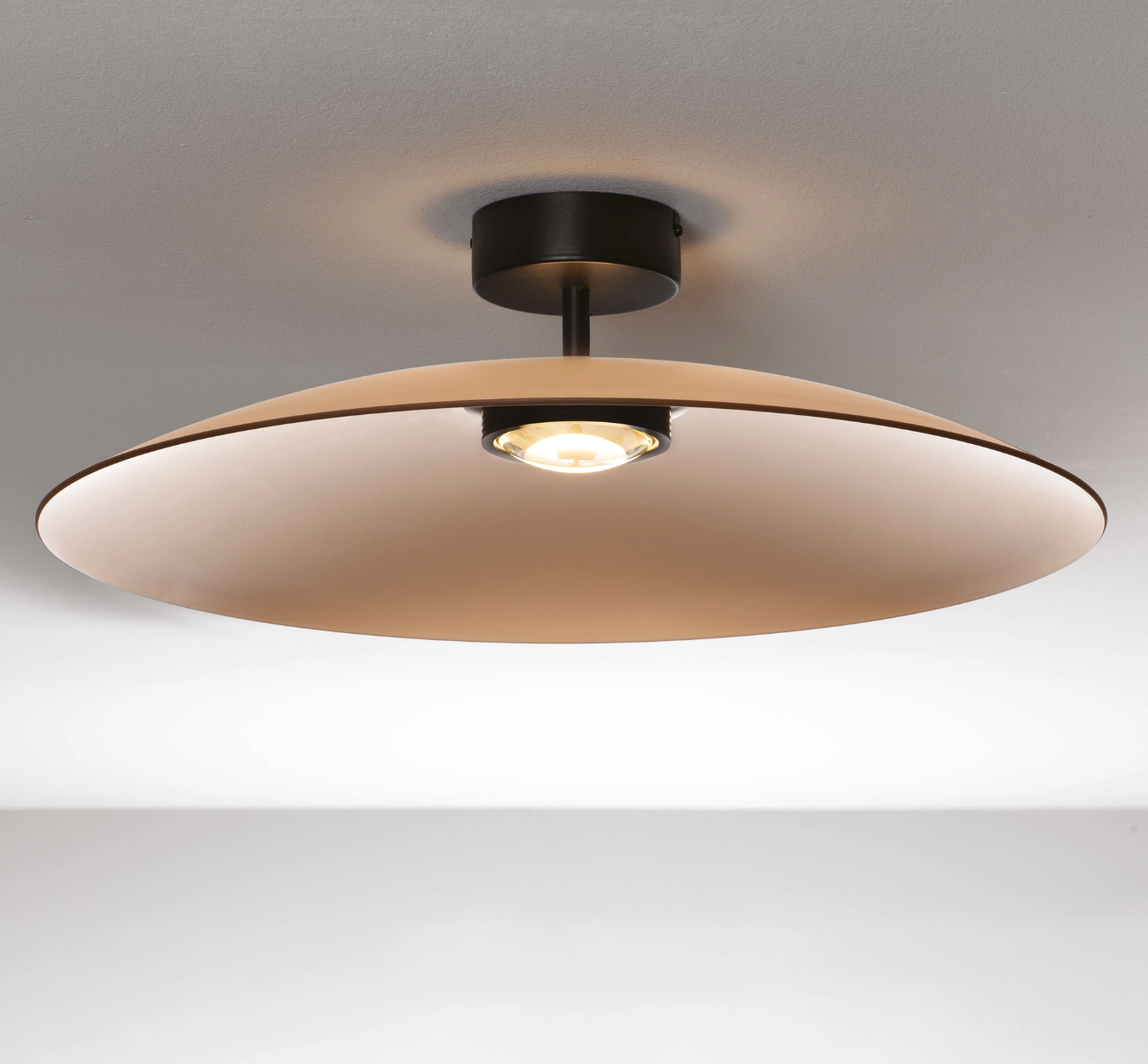 Life Flush 60cm Mocha Brown Glass Disc Light - ID 14837
