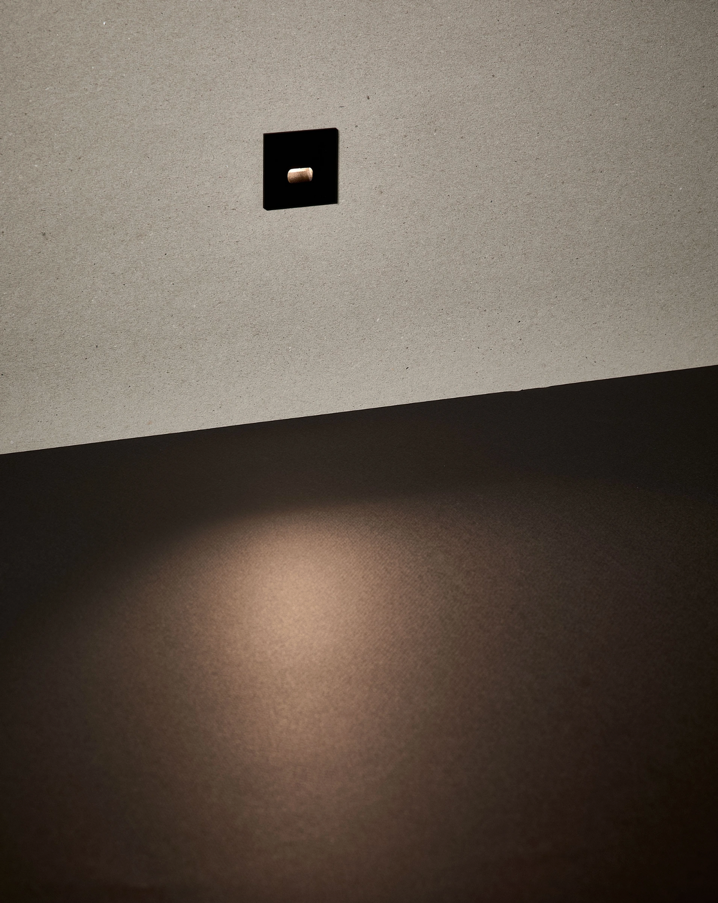 NL ID 14844 indoor wall recessed square step light, black, 2700K, in-line driver