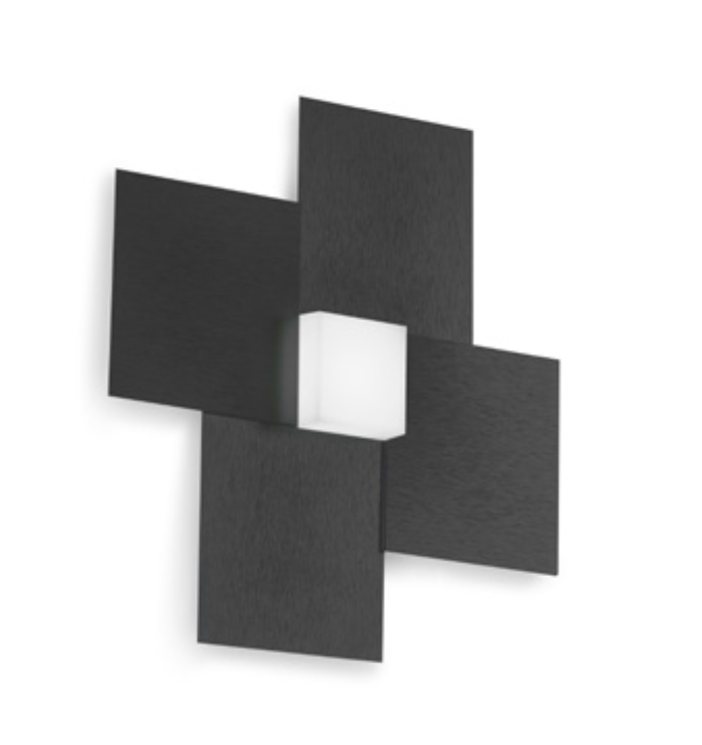 Grossmann Creo Single Black Flush Wall/Ceiling Light - ID 14854
