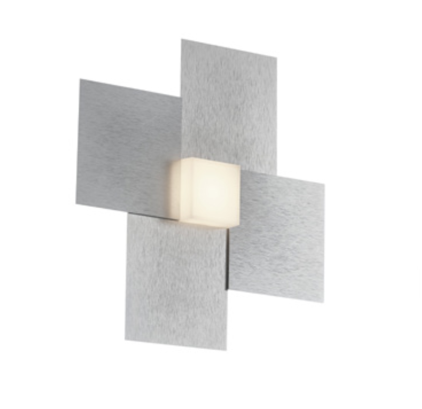 Grossmann Creo Single Aluminium Flush Wall/Ceiling Light - ID 14855