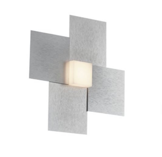 Grossmann Creo Single Aluminium Flush Wall/Ceiling Light - ID 14855