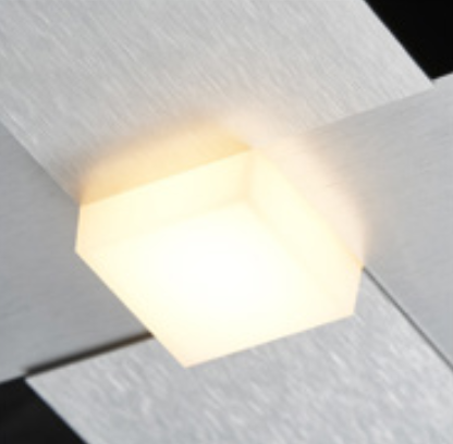 Grossmann Creo Single Aluminium Flush Wall/Ceiling Light - ID 14855
