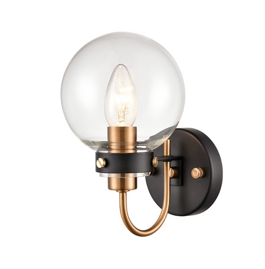 Black and Gold Armed Globe Wall Light - ID 14893