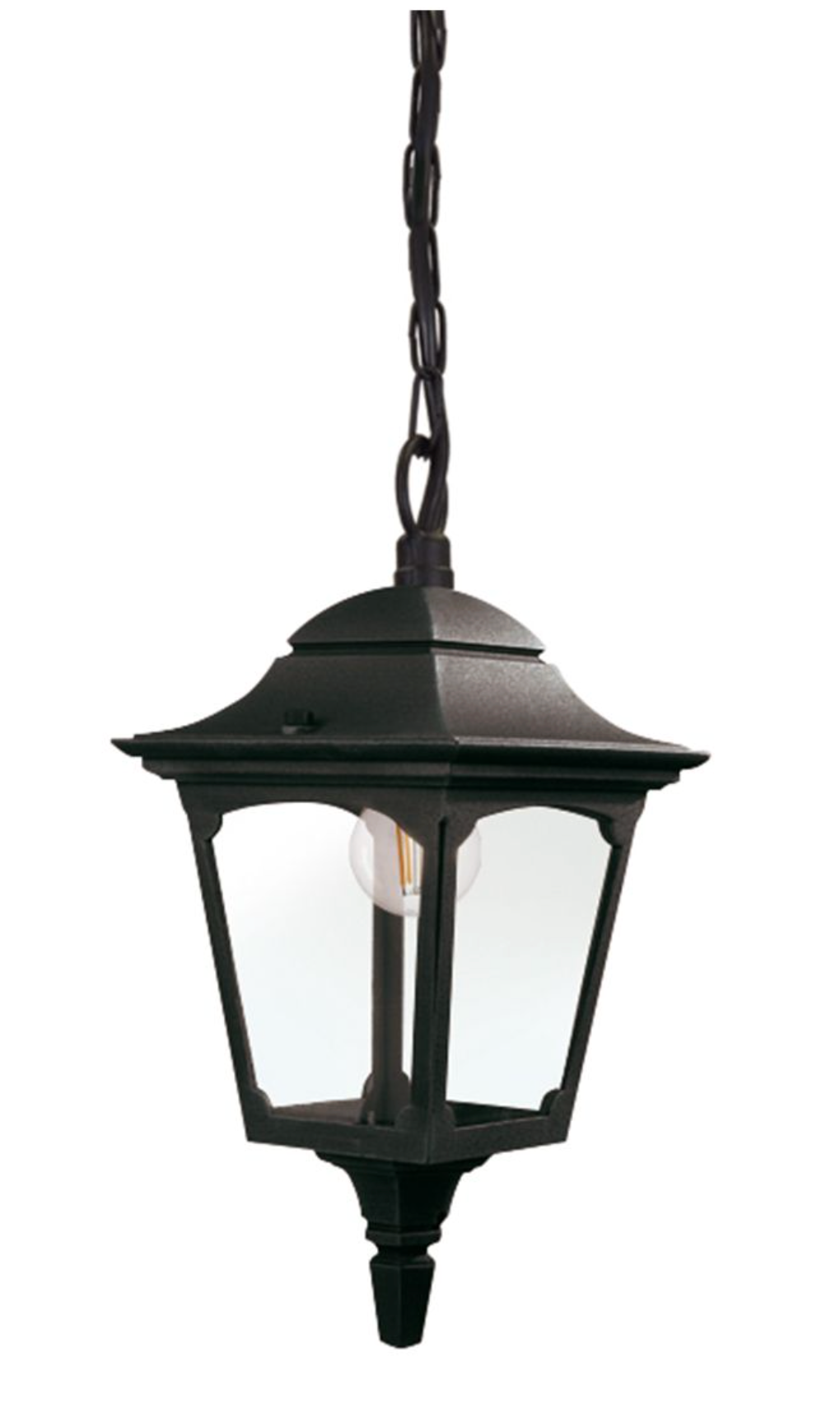 EFL Archway Black Mini Outdoor IP44 Lantern Pendant - ID 14726