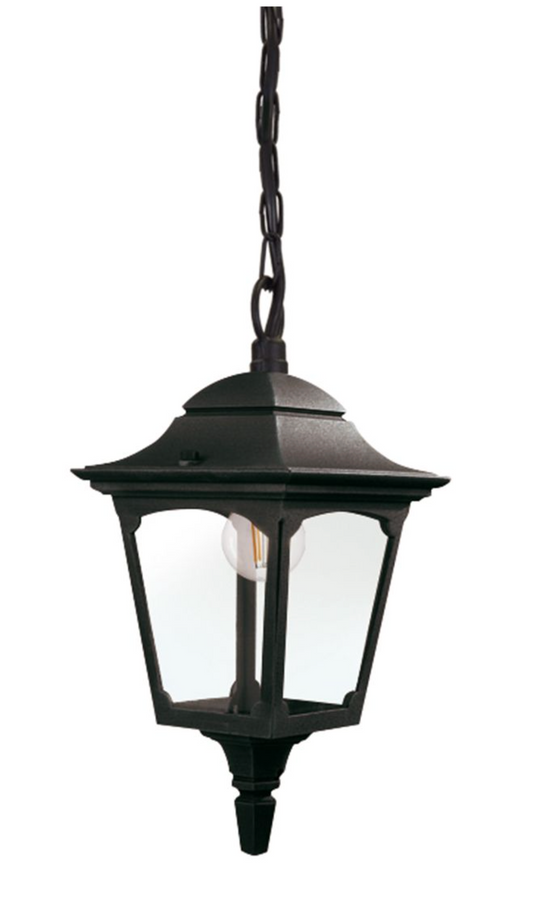 EFL Archway Black Mini Outdoor IP44 Lantern Pendant - ID 14726