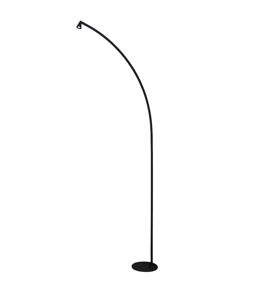 Minimalist Black Arched Floor Spot Lamp - ID 14912