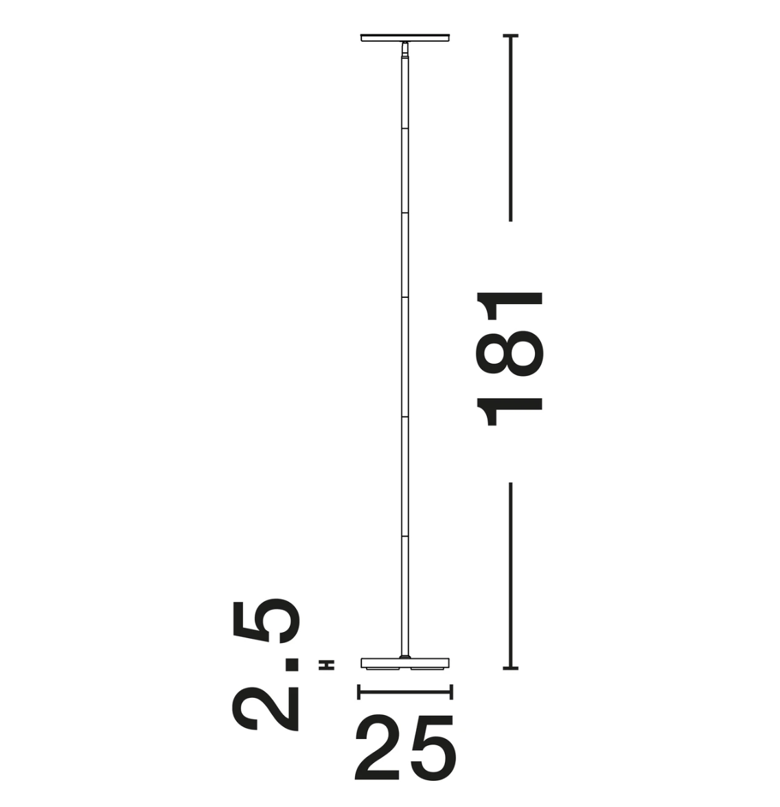 KRO White Uplighter Floor Lamp - ID 14915
