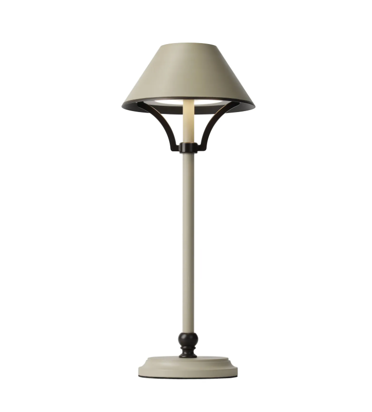 Cream and Bronze Portable Table Lamp - ID 14916