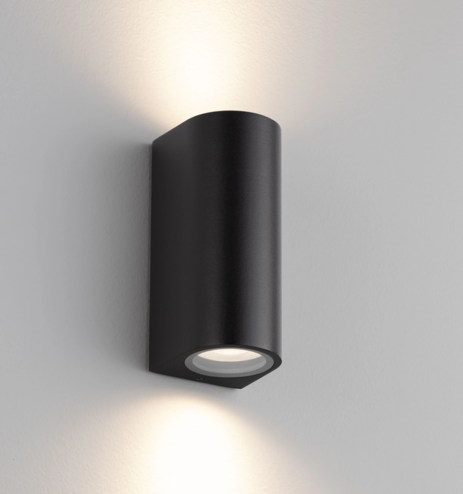 MORT Black IP65 Outdoor Up Down Wall Light - ID 14929