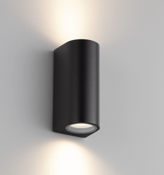 MORT Black IP65 Outdoor Up Down Wall Light - ID 14929
