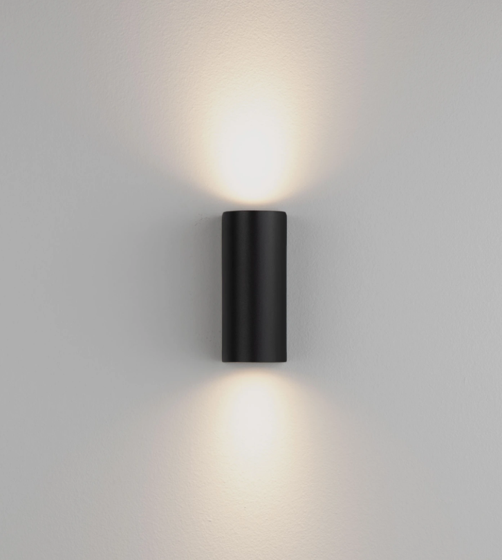 MORT Black IP65 Outdoor Up Down Wall Light - ID 14929