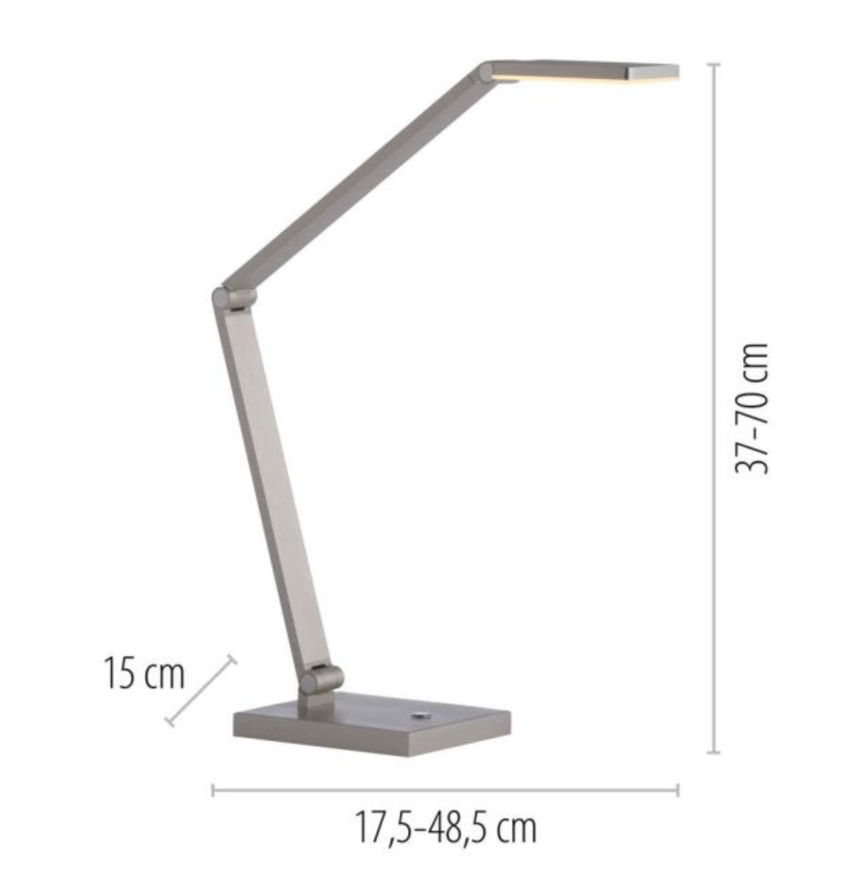 YAMS Adjustable Silver 8W LED Desk Lamp - ID 14968
