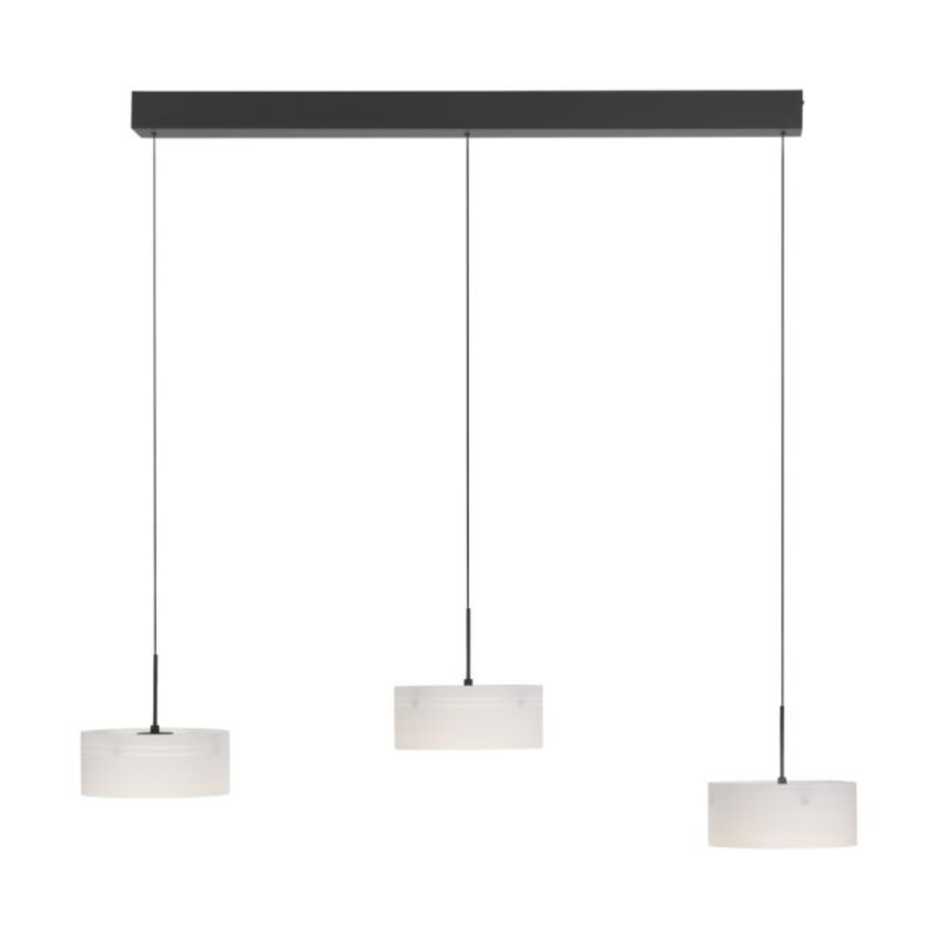 MAKI Black LED Linear 3-Light Pendant - ID 14978