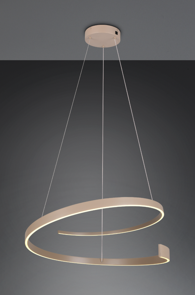 INA Taupe 75cm Tapered Ribbon Dim to Warm LED Pendant - ID 14989