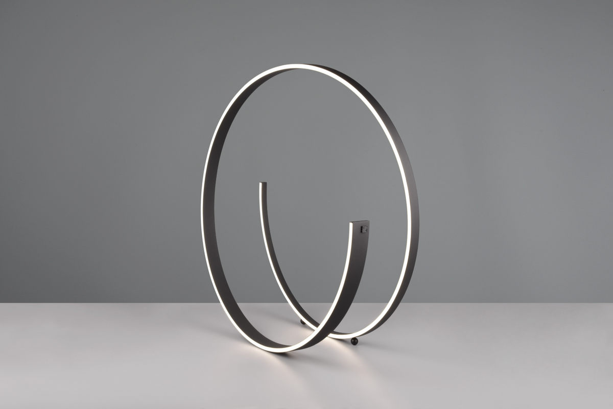 INA Matt Black Tapered Ribbon Dim to Warm LED Floor Lamp - ID 14993