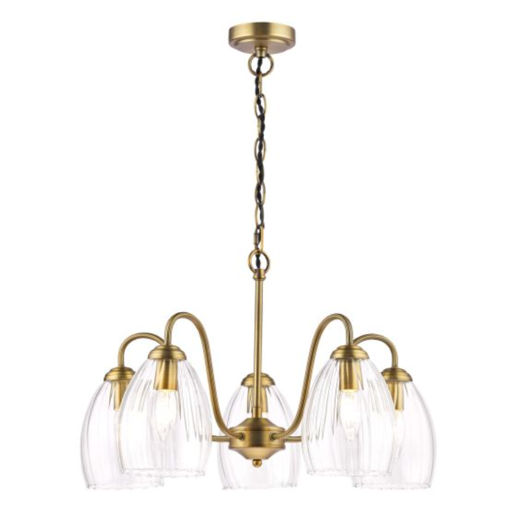 Rolo Elegant Antique Bronze 5 Light Pendant - ID 14999