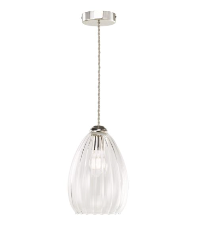 Rolo Elegant Polished Nickel Single Pendant - ID 15007