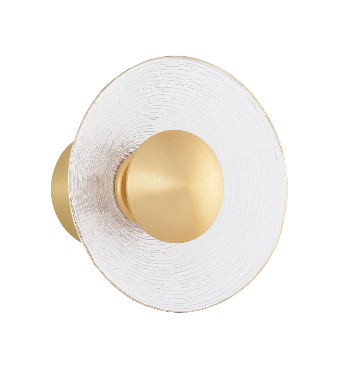 LIS Textures Acrylic and Brass Gold 16cm Wall Light - ID 15018