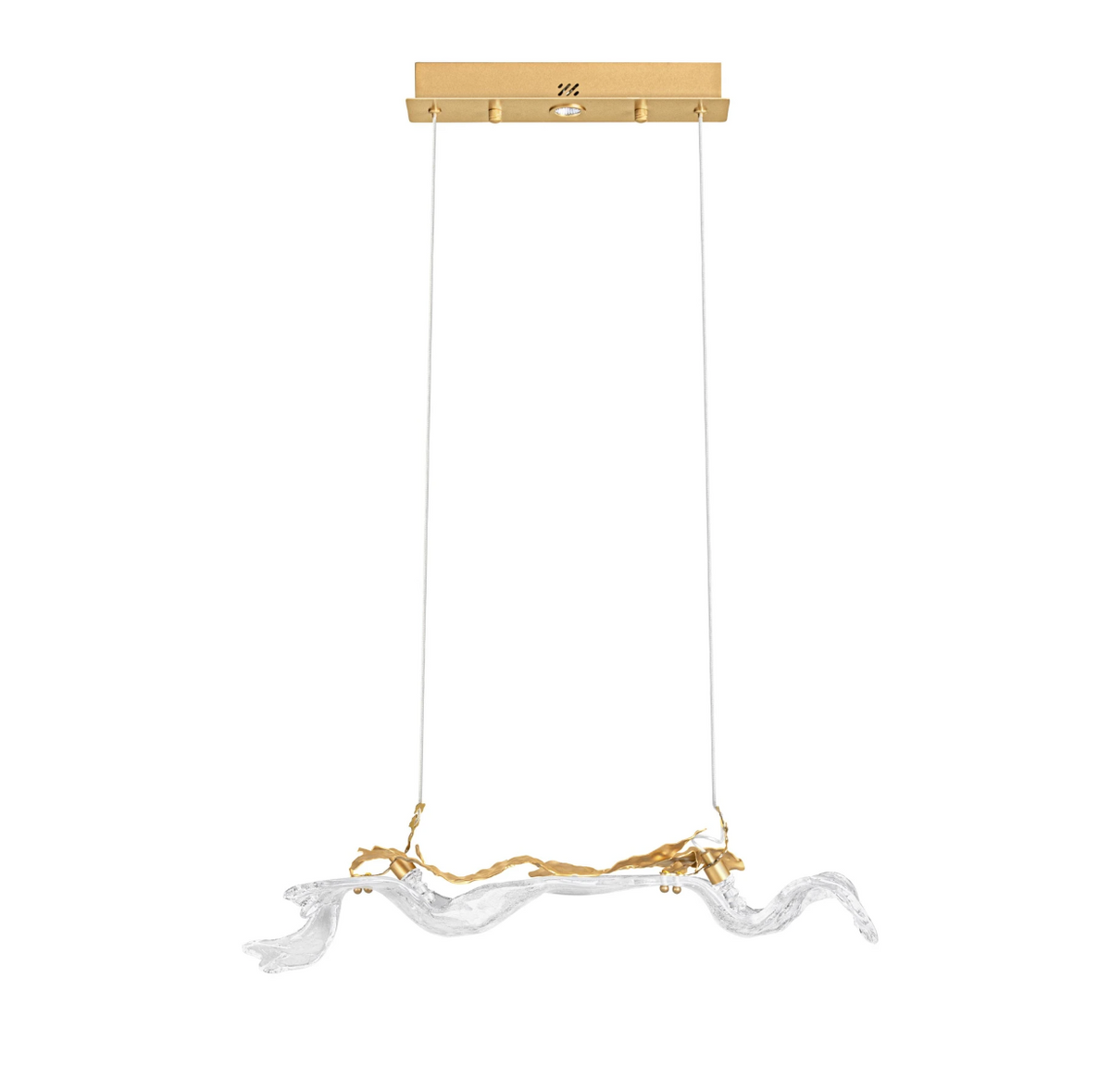 Sevra Gold Steel and Glass LED Single Pendant - ID 15054