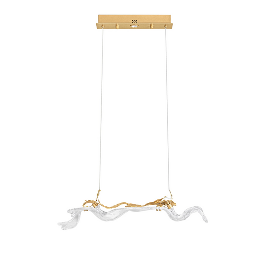 Sevra Gold Steel and Glass LED Single Pendant - ID 15054