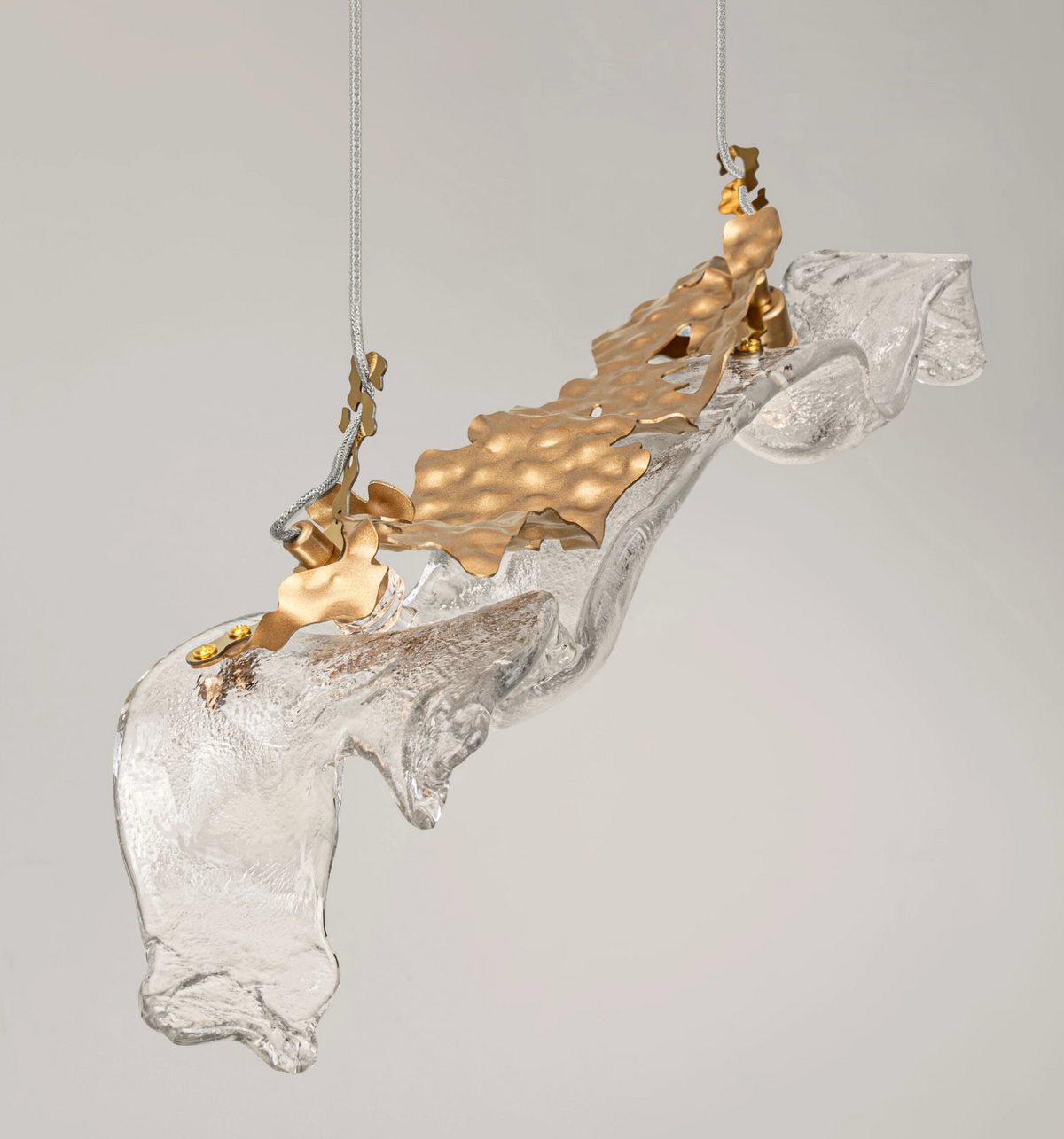 Sevra Gold Steel and Glass LED Single Pendant - ID 15054