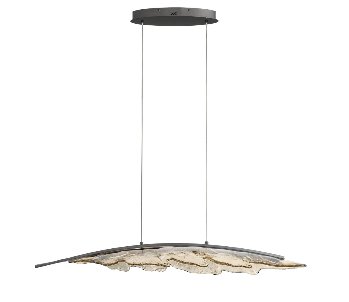 JAY Mocha Glass & Anthracite Steel Medium Suspension Light - ID 15058
