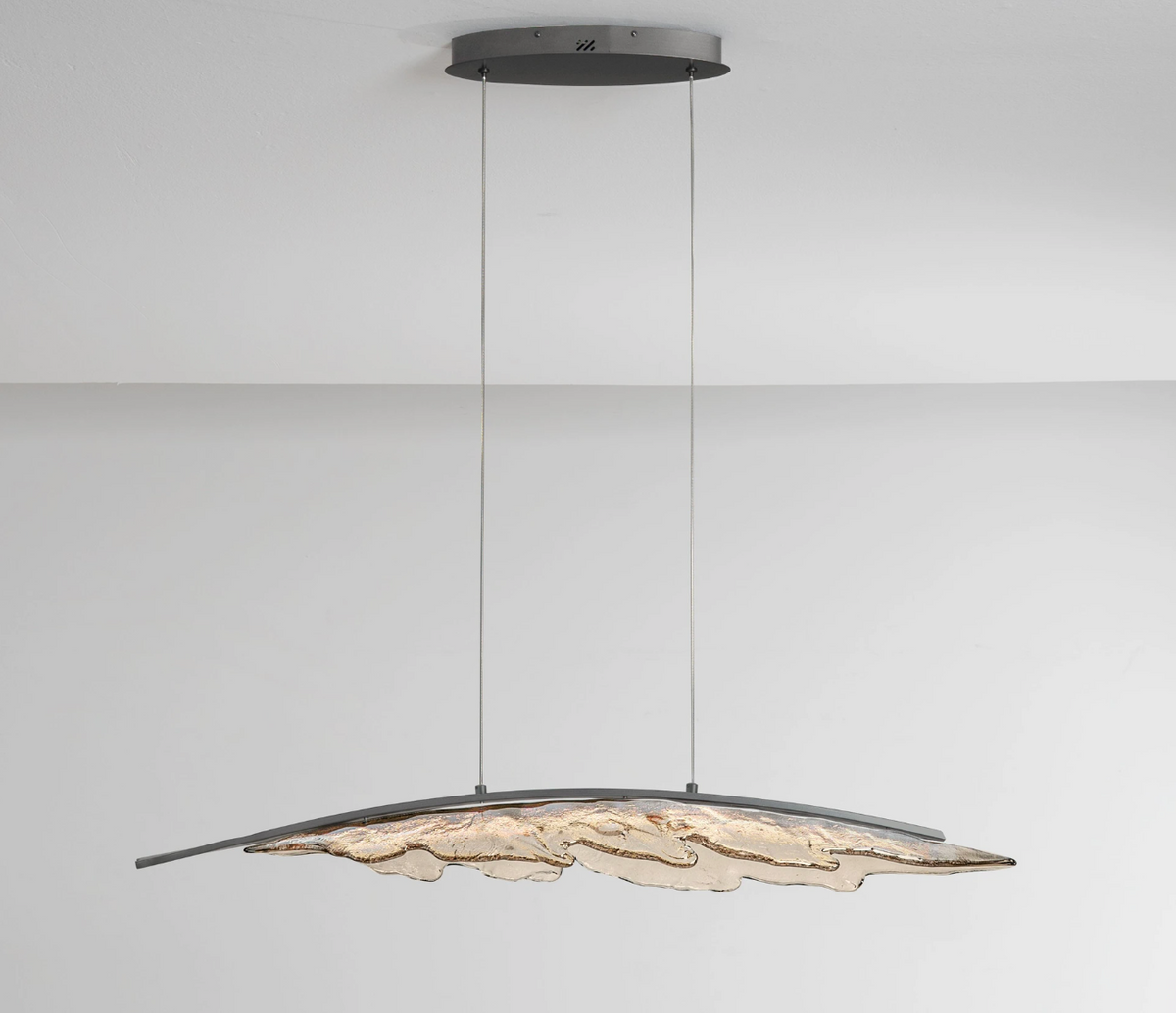 JAY Mocha Glass & Anthracite Steel Medium Suspension Light - ID 15058