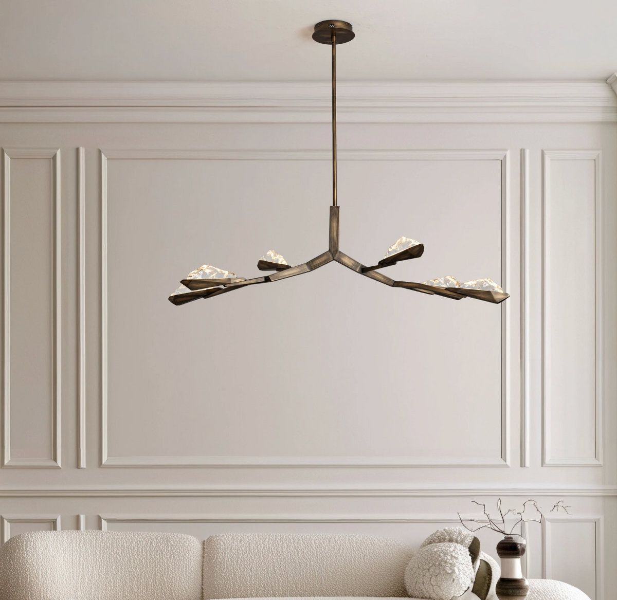 Tera Decorative Antique Brass Medium Suspension Light - ID 15061