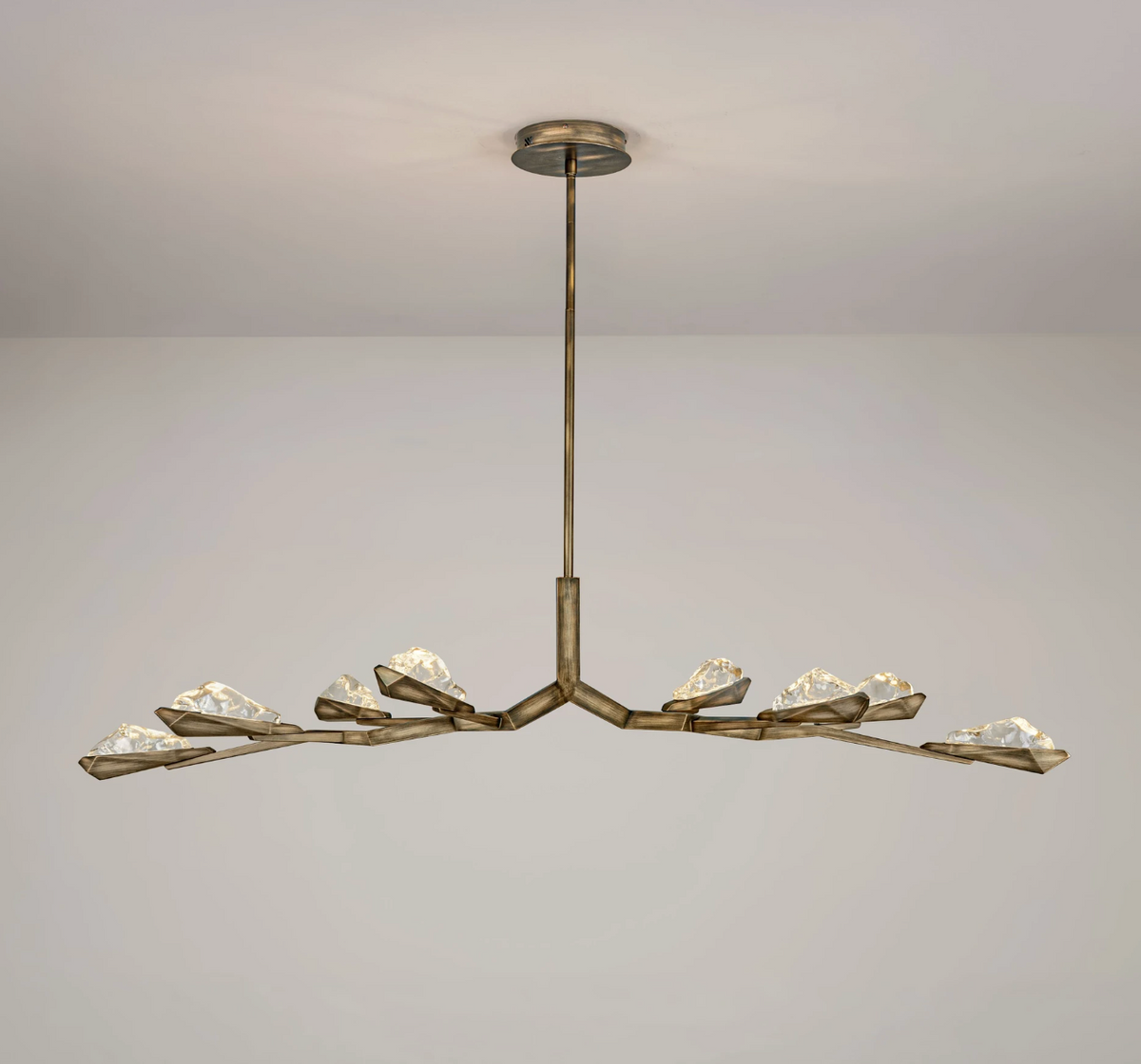 Tera Decorative Antique Brass Large Suspension Light - ID 15062