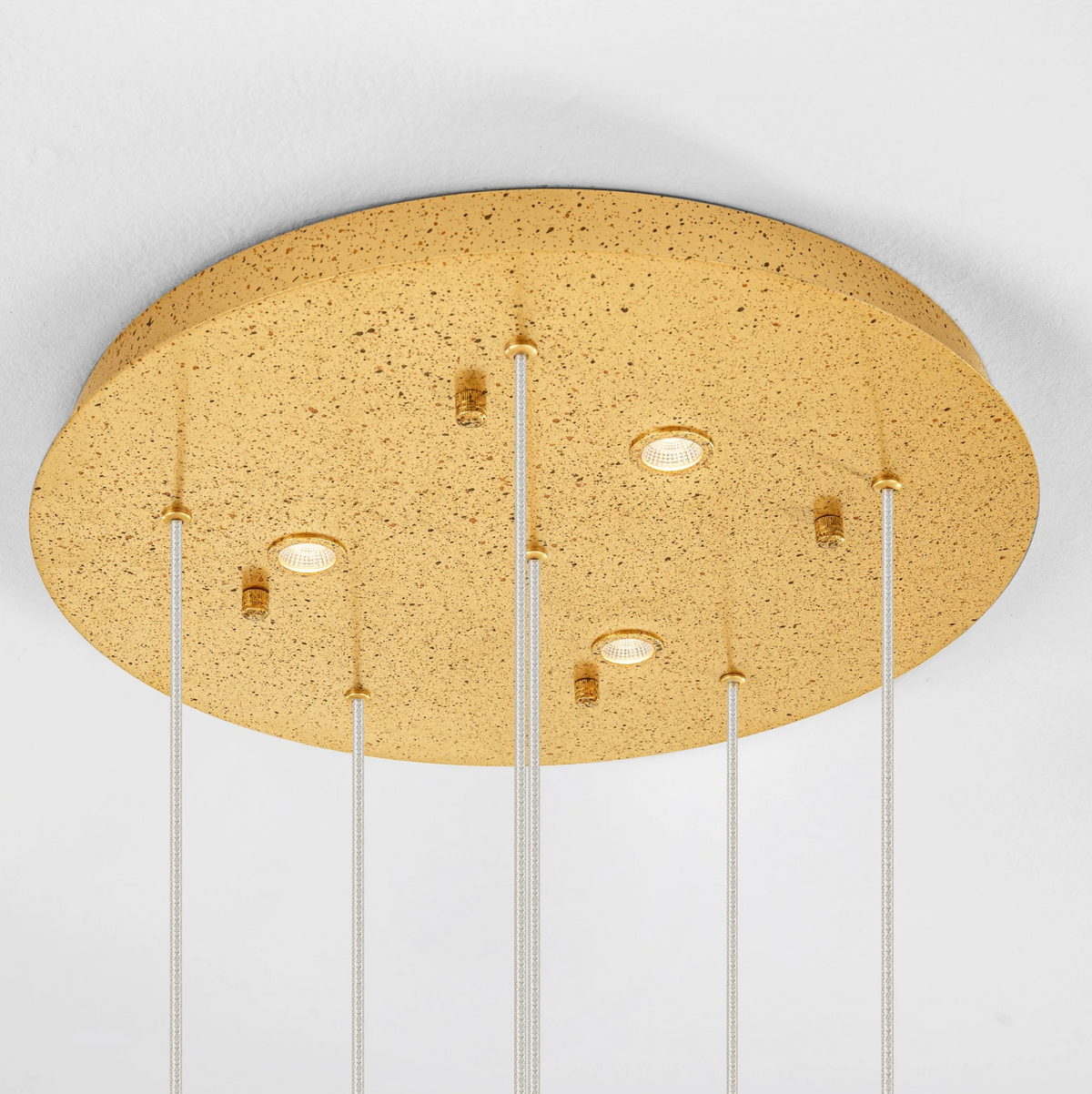 Rola Gold Steel & Opal Decorative 6 Light Multi Pendant - ID 15075