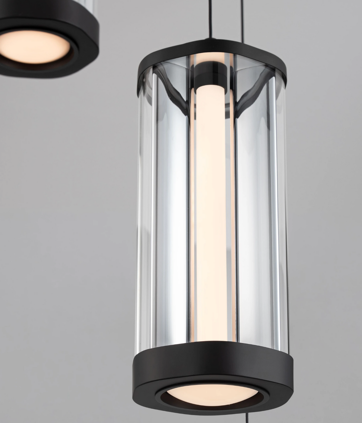 Doce Black and Clear Glass 3 Light Multi Pendant - ID 15078