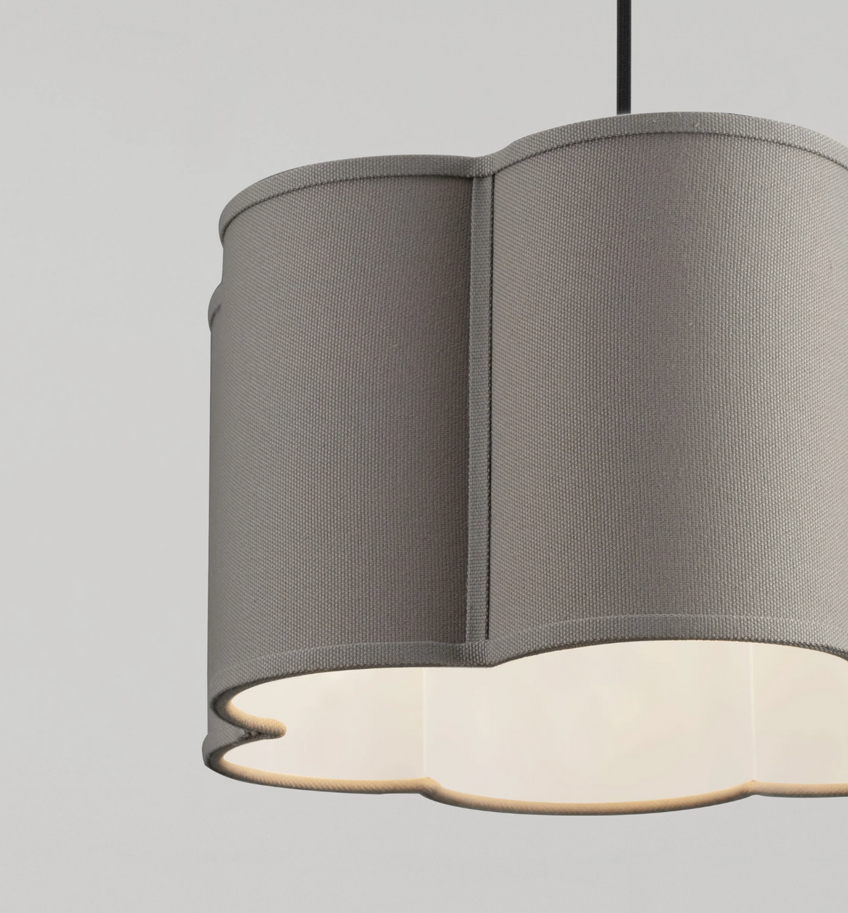 OSY Scalloped Grey Single Pendant - ID 15084