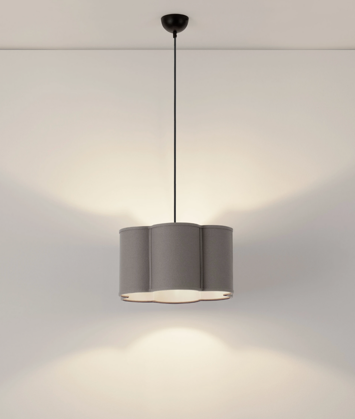 OSY Scalloped Grey Single Pendant - ID 15084