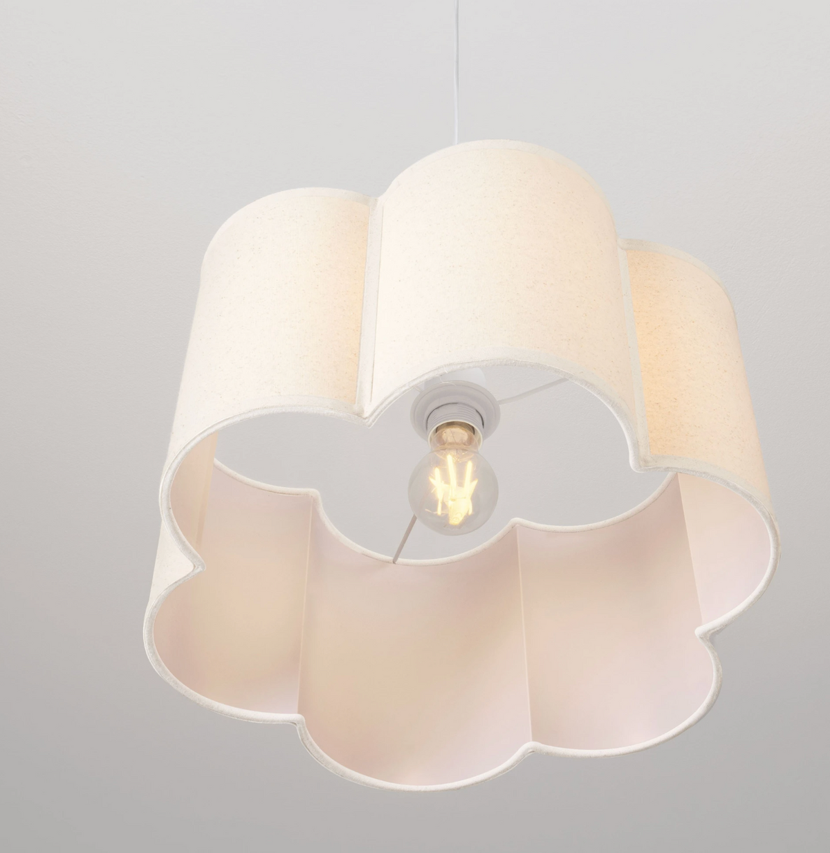 OSY Scalloped Beige Single Pendant - ID 15085