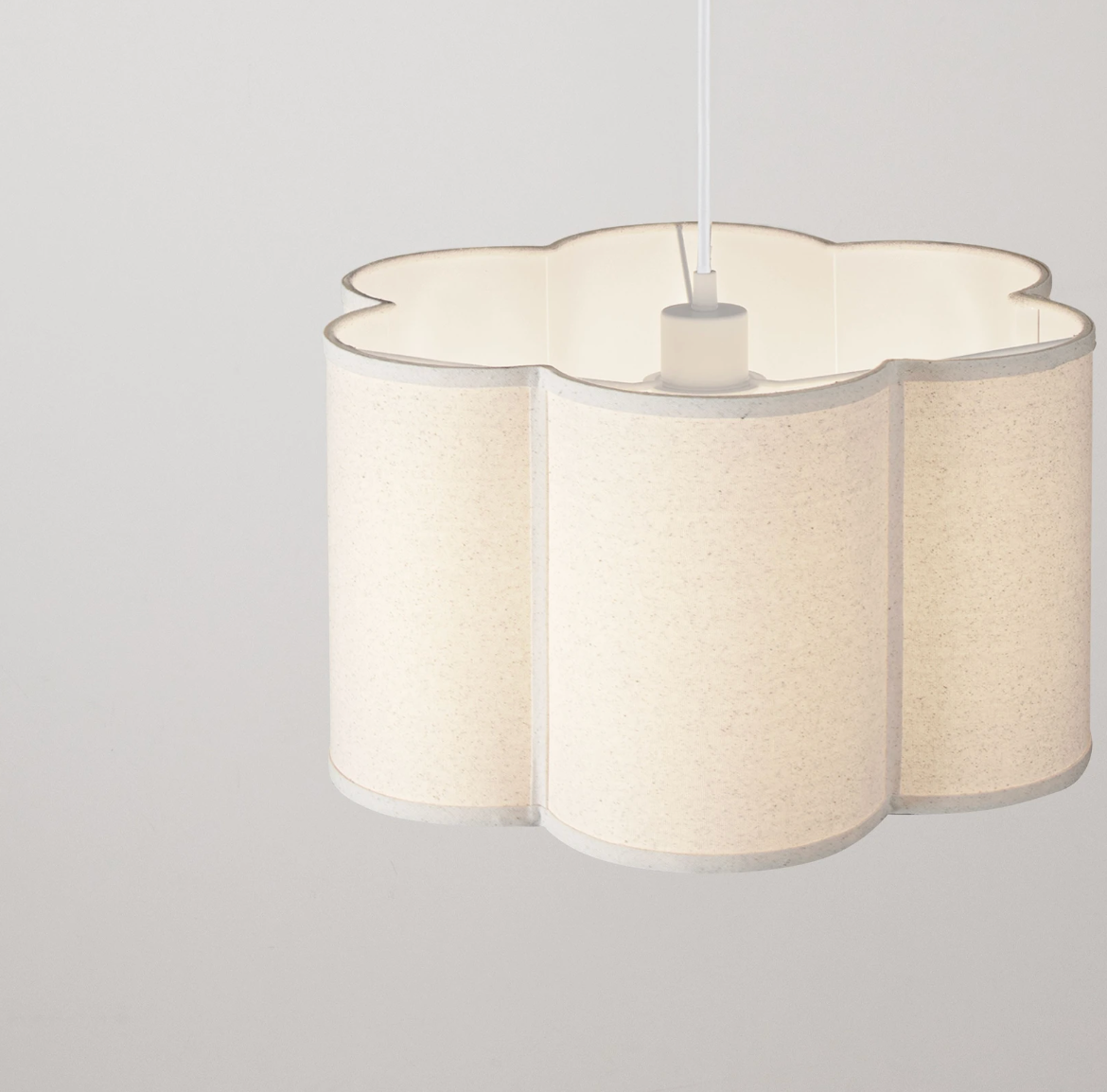 OSY Scalloped Beige Single Pendant - ID 15085