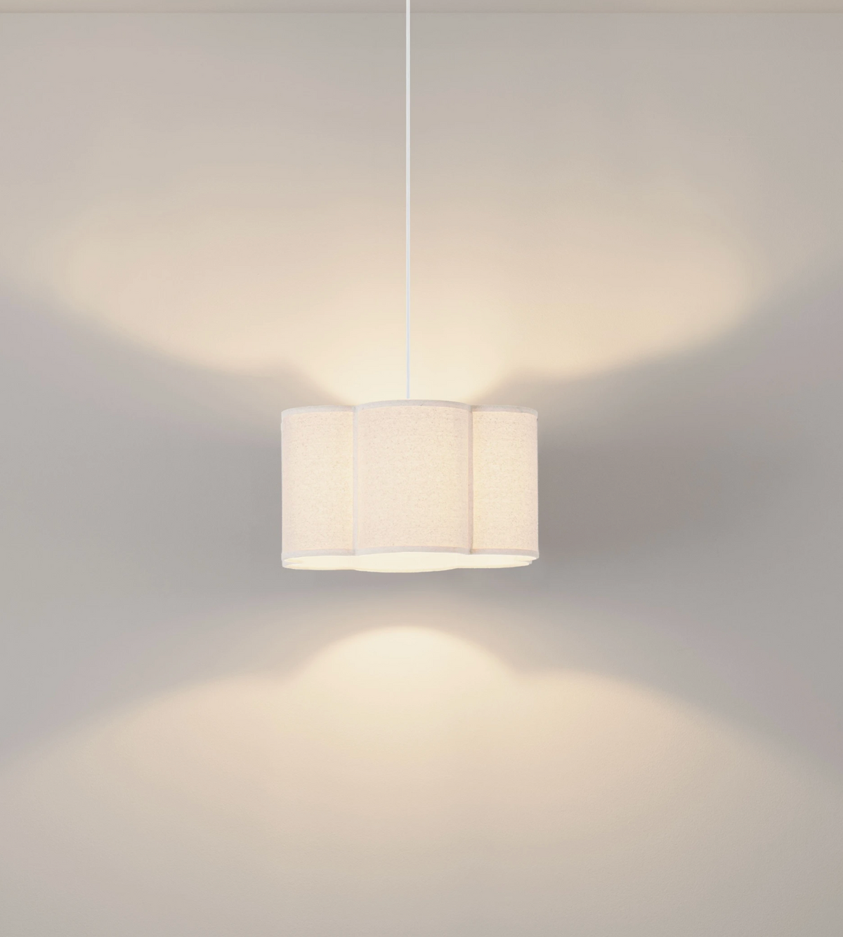 OSY Scalloped Beige Single Pendant - ID 15085