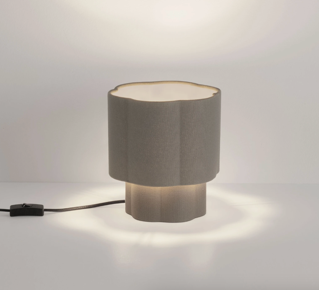 OSY Scalloped Grey Table Lamp - ID 15087