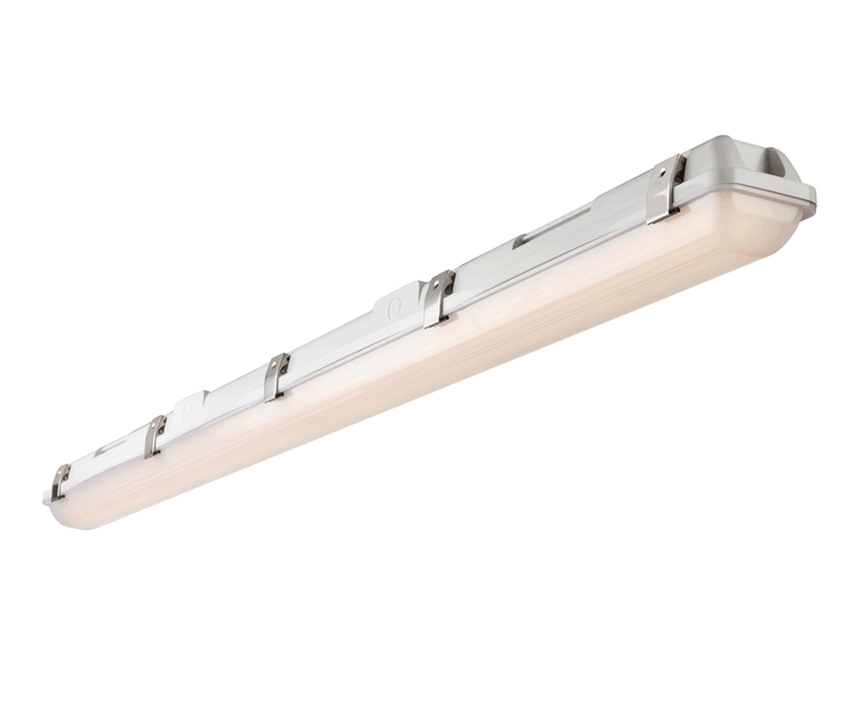 Frosted & Grey 4ft LED IP65 Batten Light - ID 15089