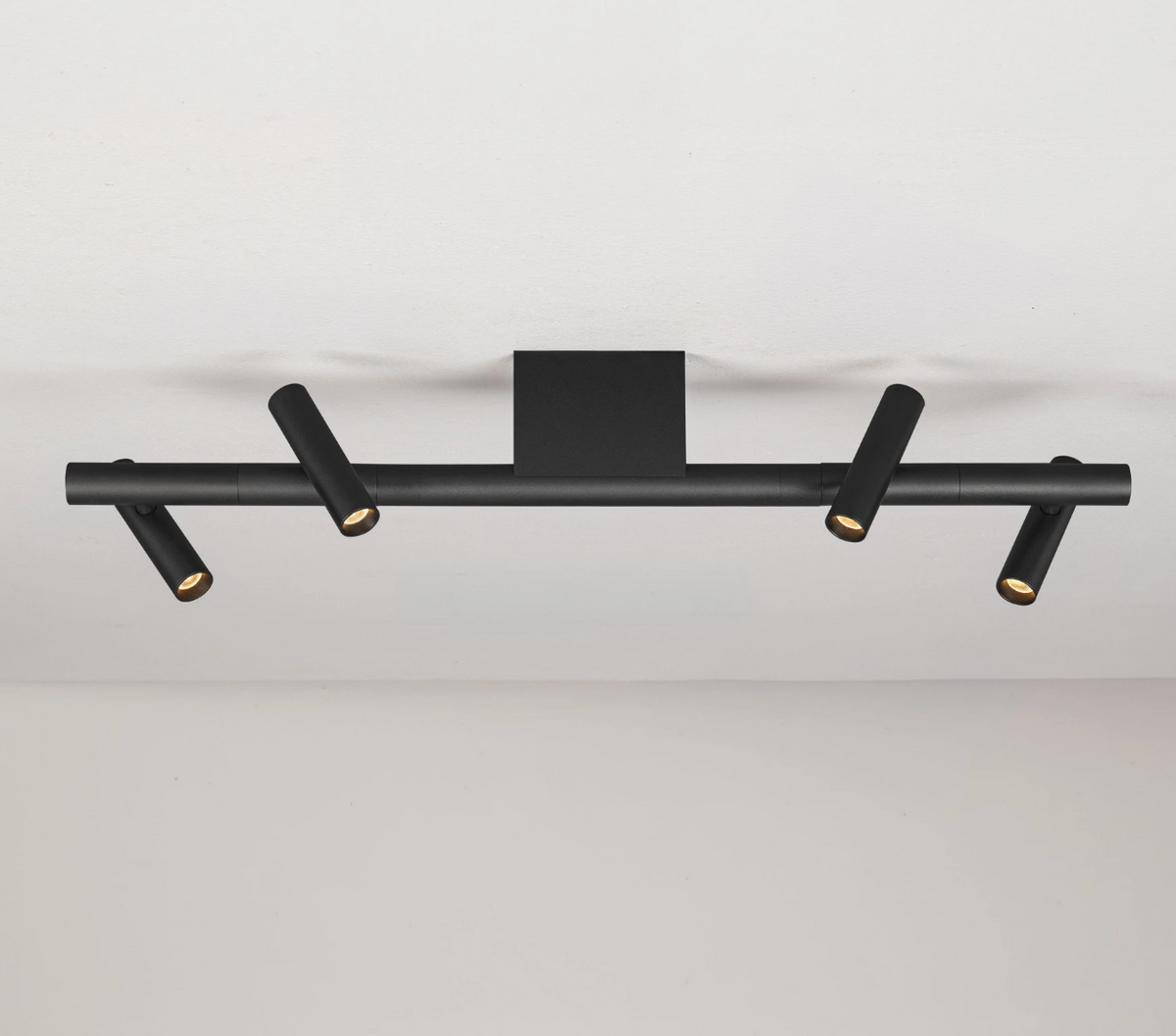 Leva Spot Sleek Black 4lt Ceiling Light - ID 15094